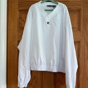 Fila x Hailey Bieber White Windbreaker